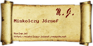Miskolczy József névjegykártya