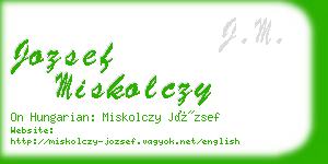 jozsef miskolczy business card